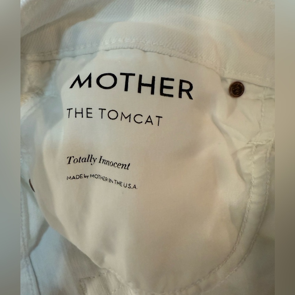 MOTHER SUPERIOR The Tomcat Totally Innocent White Straight Leg Jeans - 28 - Picture 4 of 7